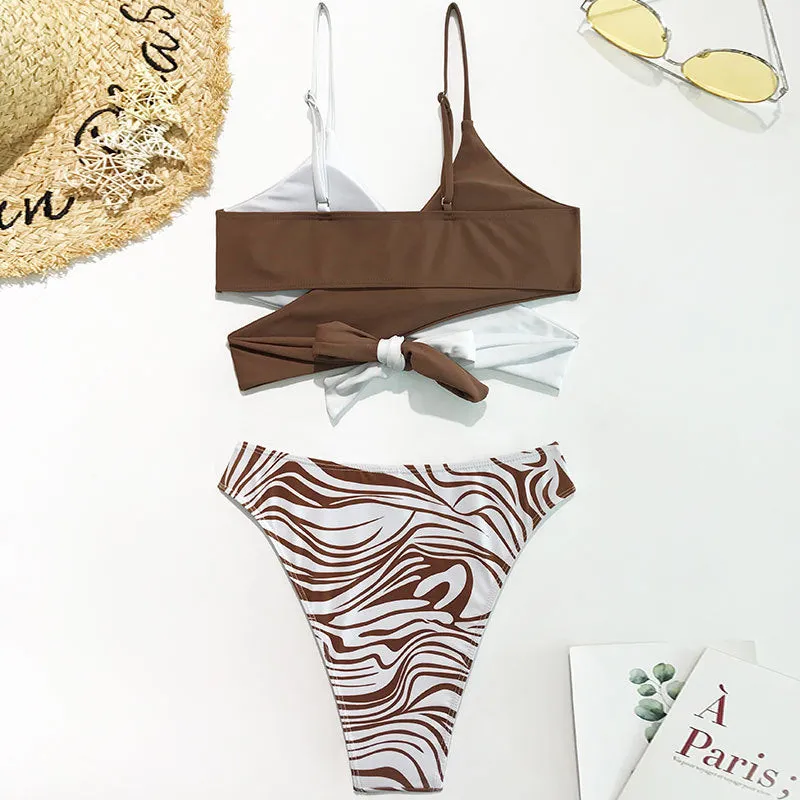 2023 New Sexy High-waisted Two-piece Bikini Women's Swimwear