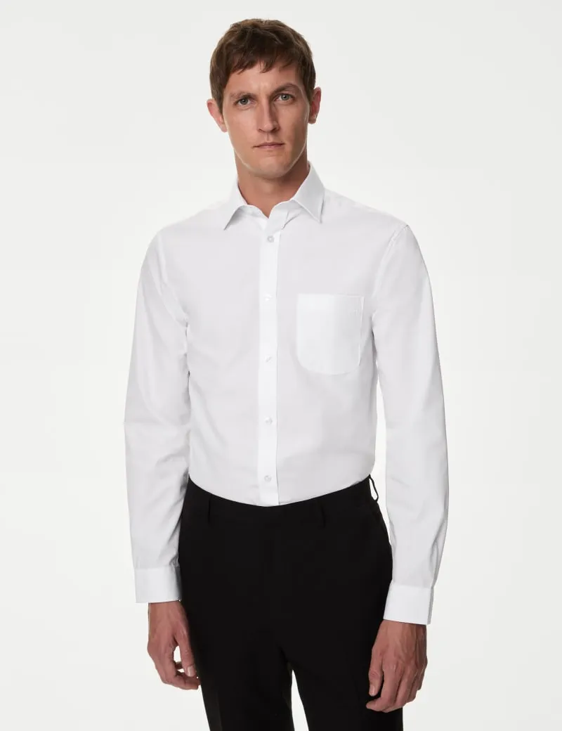 3pk Skinny Fit Easy Iron Shirts