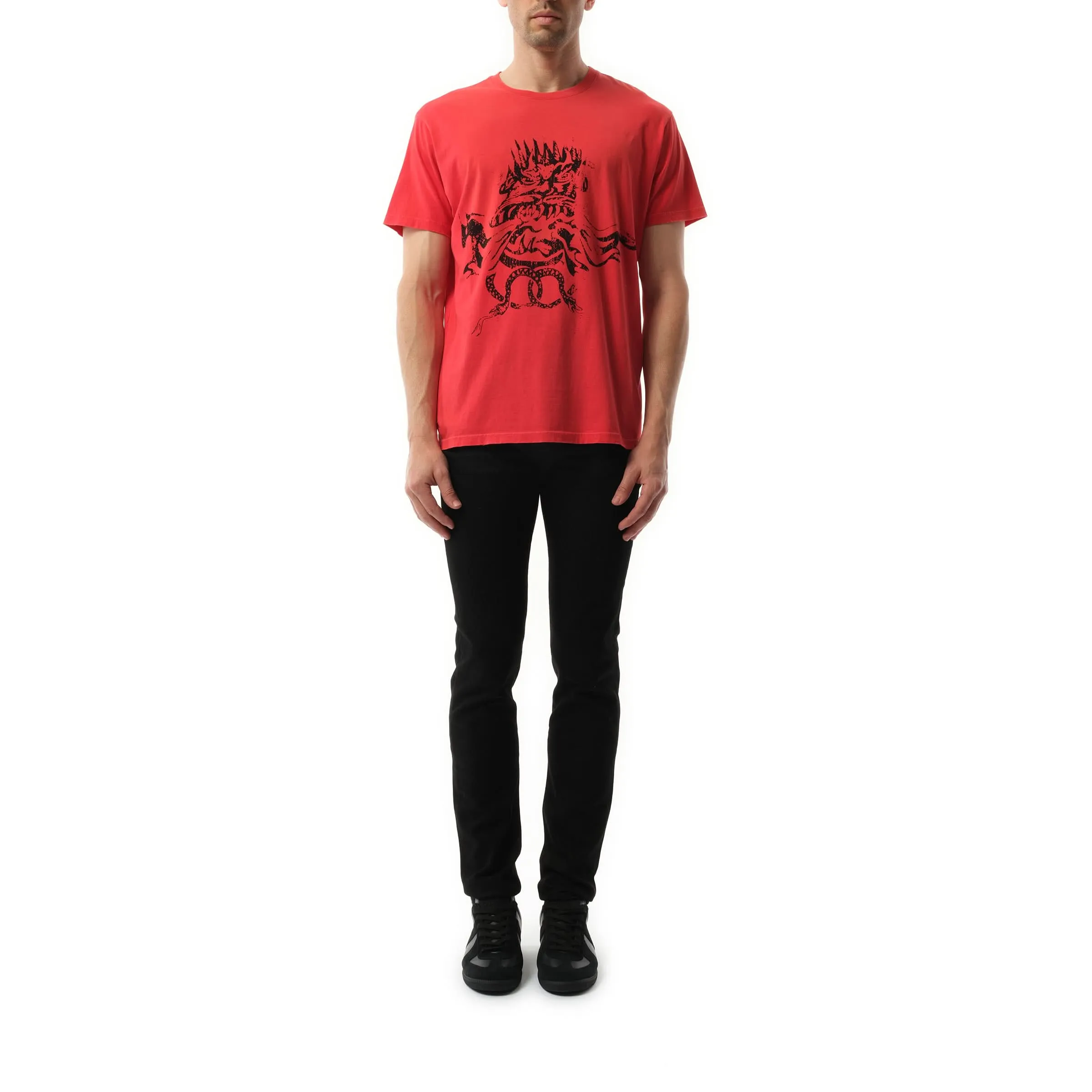 4G Snake Oversize T-Shirt in Red