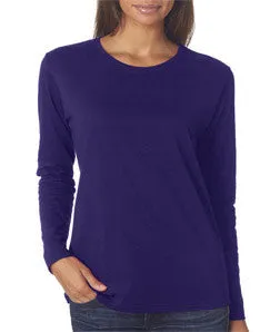 5400L Gildan Missy Fit Heavy Cotton Fit Long-Sleeve T-Shirt Purple