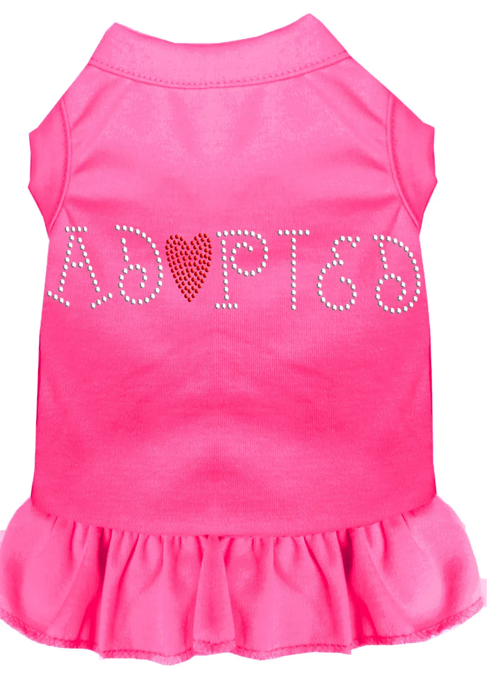 Adopted Rhinestone Dress Bright Pink Xl