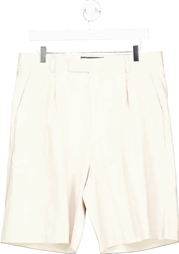 ASOS Design Cream Tailored Shorts UK 34W