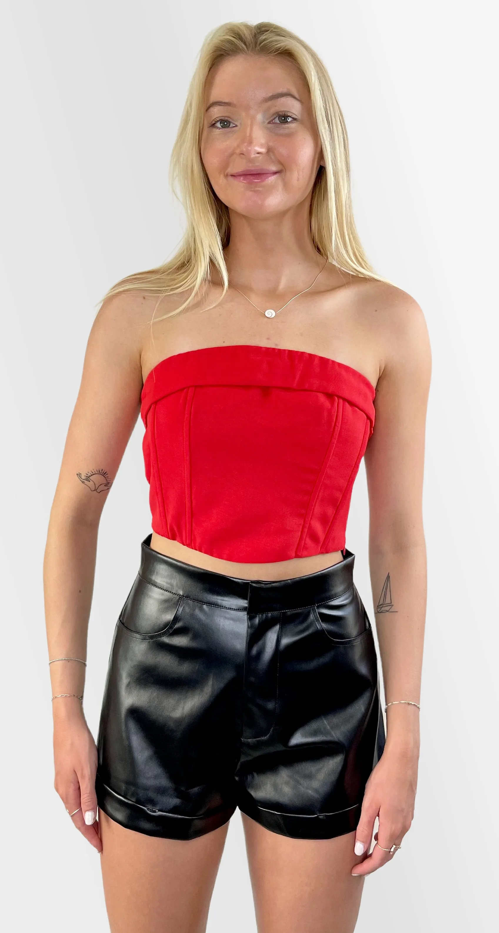 Best Approach Faux Leather Shorts