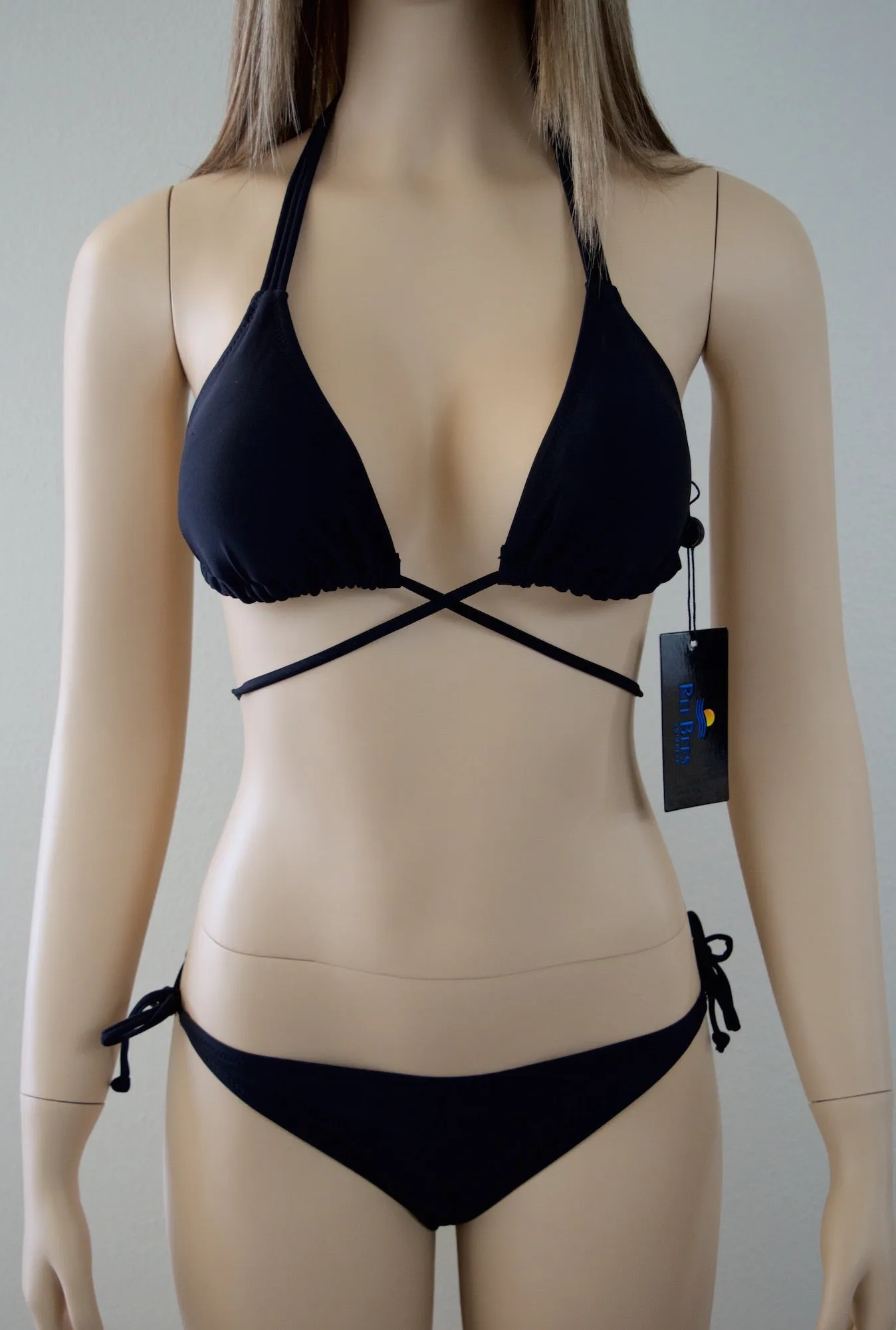 Black 2 Piece Criss Cross Bikini
