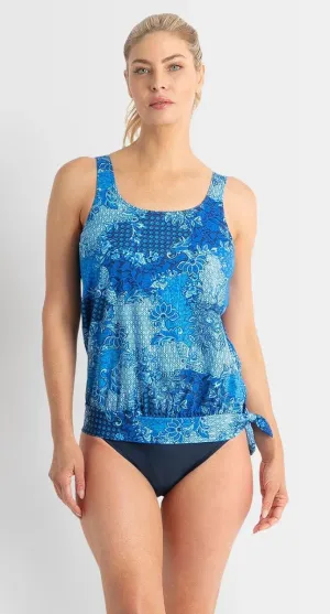 Canggu Scoop Blouson Singlet - Blue