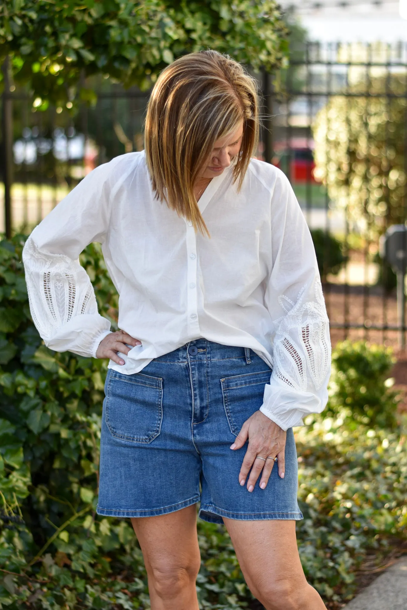 Charlie B Patch Pockets Shorts