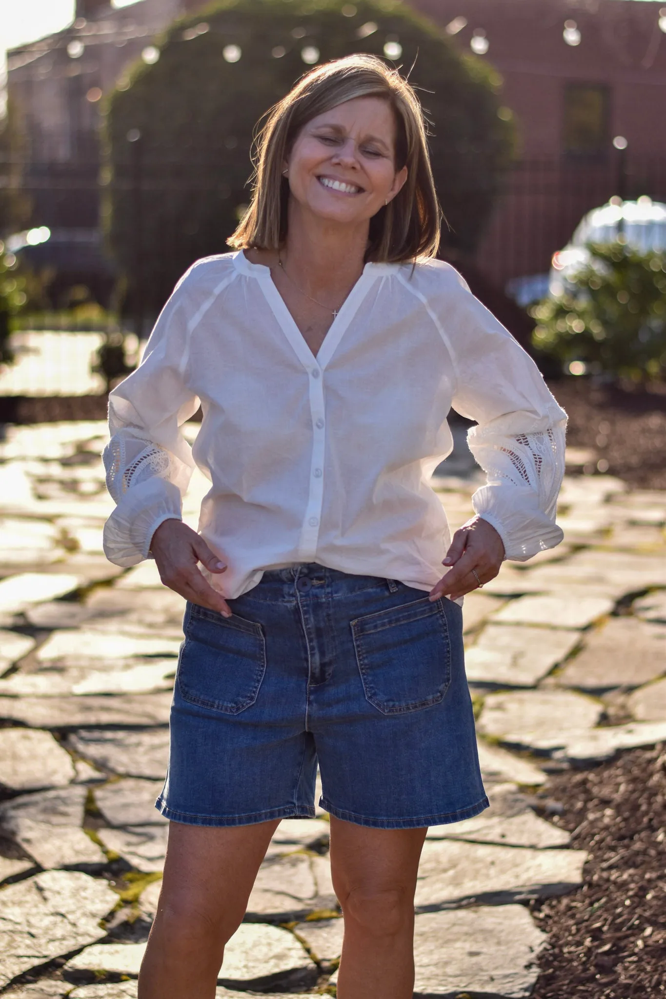 Charlie B Patch Pockets Shorts