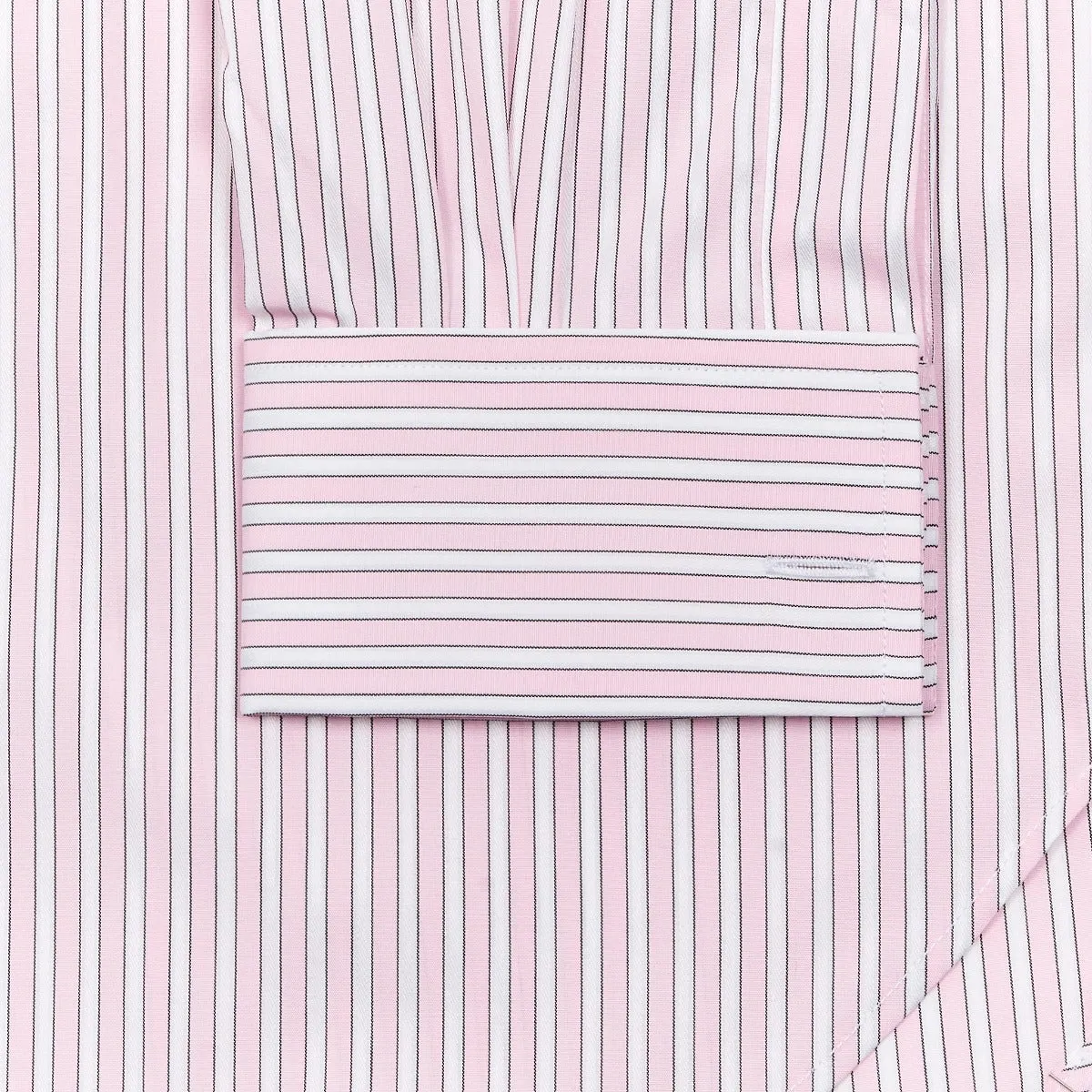 Classic Fit Exclusive Budd Stripe Double Cuff Shirt in Pink