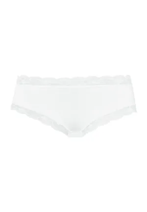 Cotton Lace Lace Trim Cotton Hipster | White 72438-101