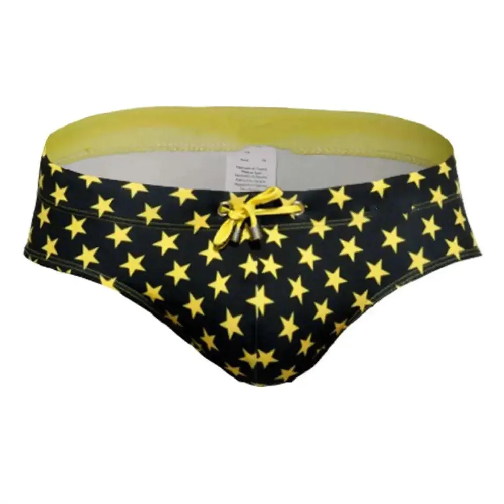 DomiGe Men's Low-Waist Sexy Swim Briefs National Flag Bikini