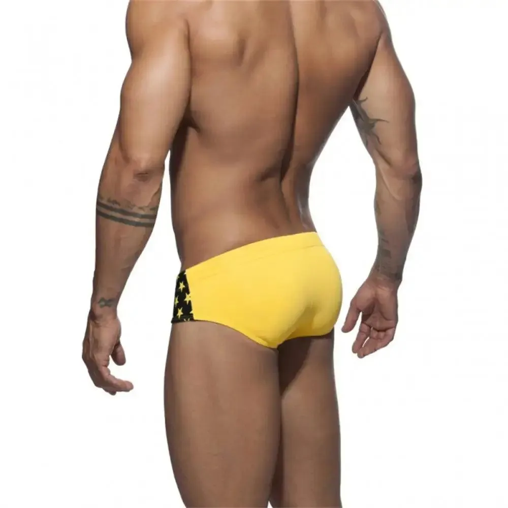 DomiGe Men's Low-Waist Sexy Swim Briefs National Flag Bikini