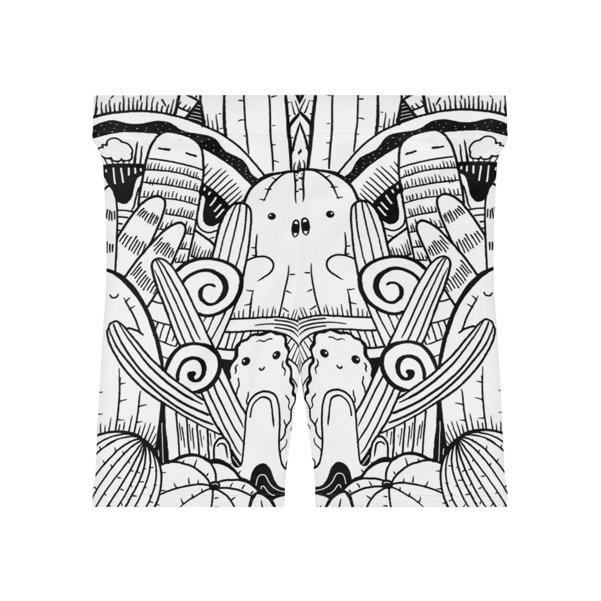 Doodle Cactus - Inovax Women's Biker Shorts