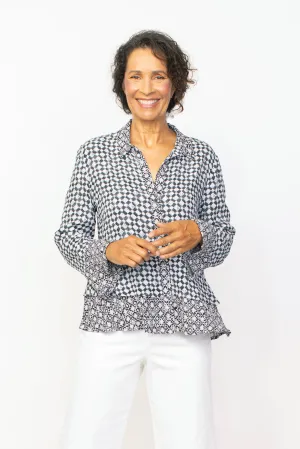 Flounce Sleeve Shirt Diamond