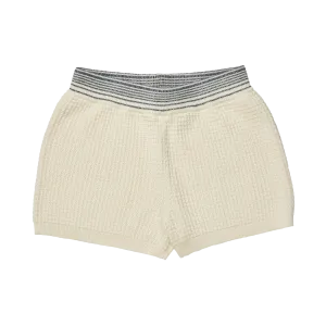 FUB Ecru Structure Knit Shorts