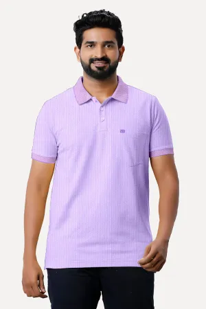 Golf Polo -Lavender T-Shirts For Men | Ariser