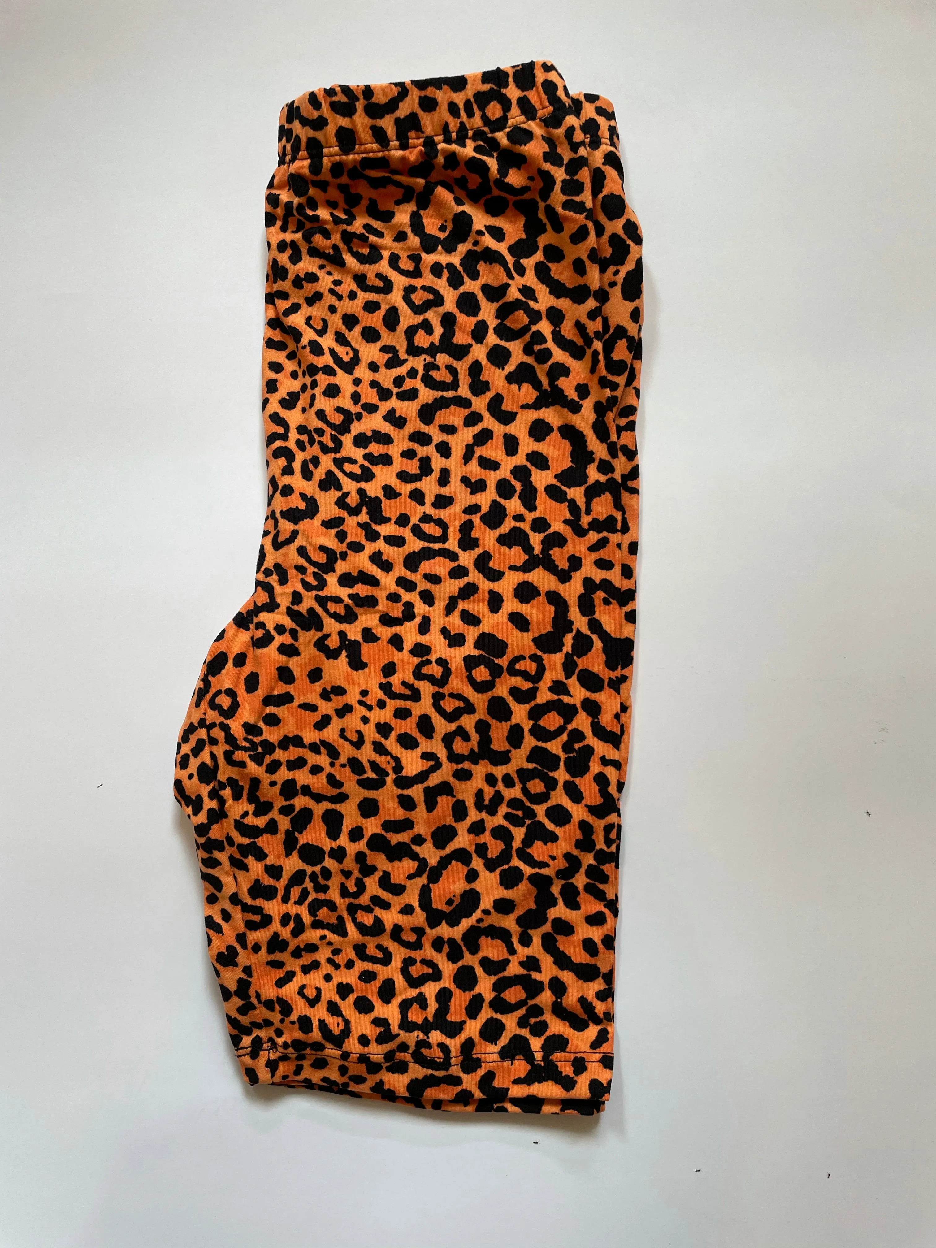 Got it -high waist biker shorts Leopard orange/Black