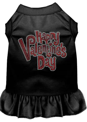 Happy Valentines Day Rhinestone Dress Black 4x
