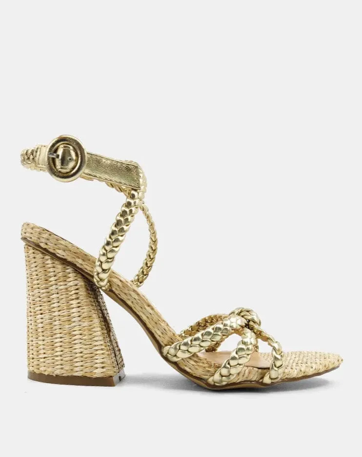 Helen Gold Braided Heel