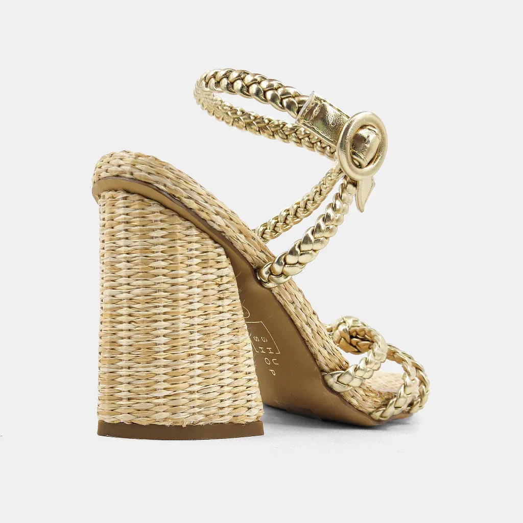 Helen Gold Braided Heel