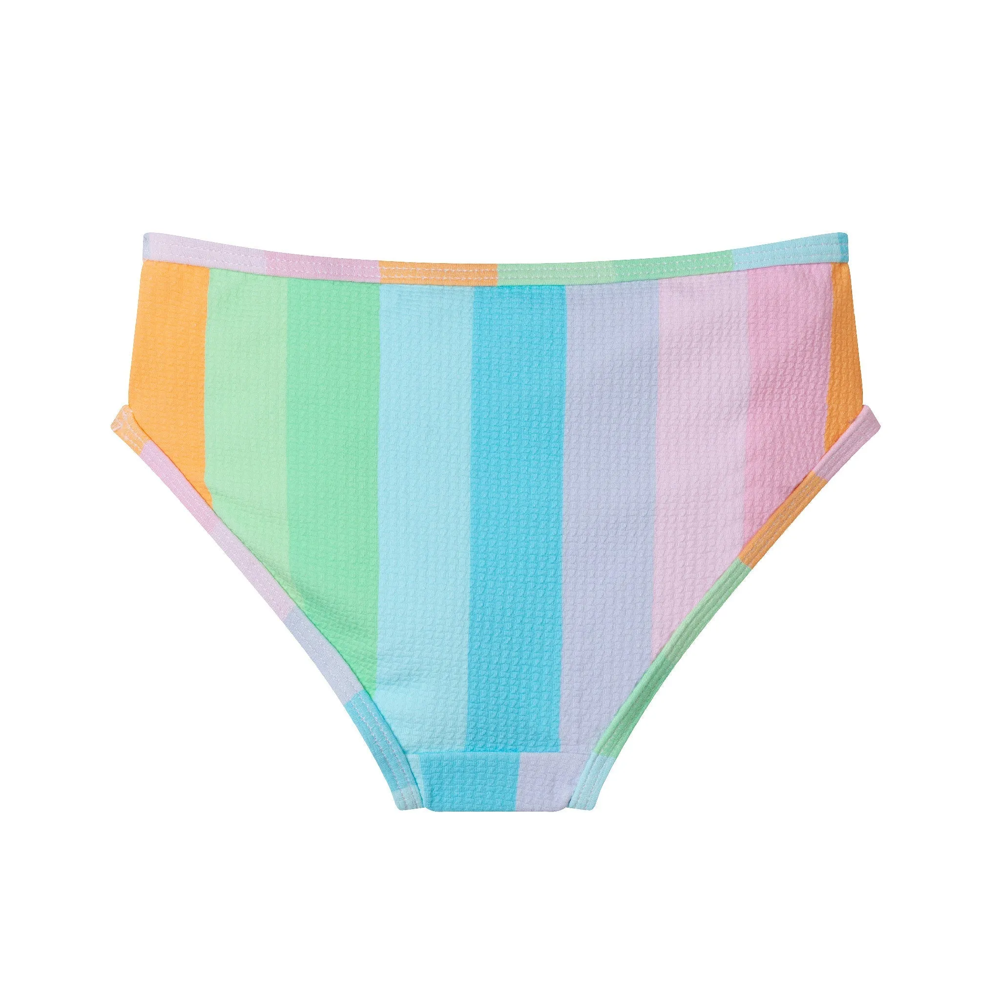 Kids (2-7) Short Sleeve Rashguard Set | Rainbow Striped