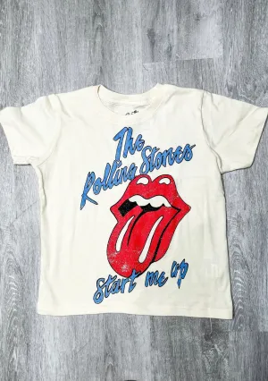 Kids Rolling Stones start me up t-shirt off white