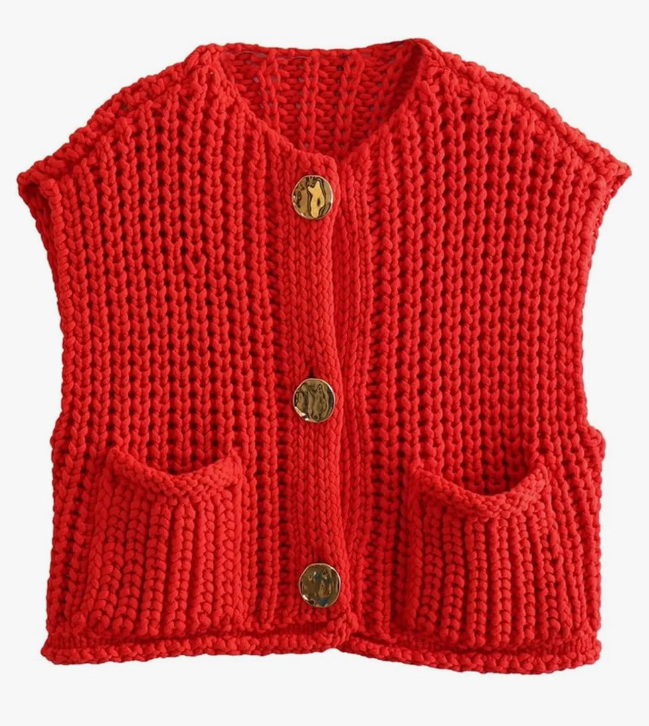 Knit Cardigan Vest