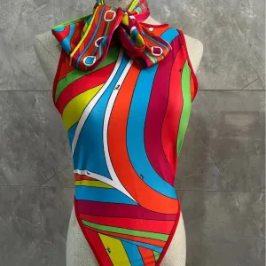 Leopard Luxe Halter Swimwear