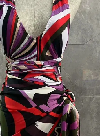 Leopard Luxe Halter Swimwear