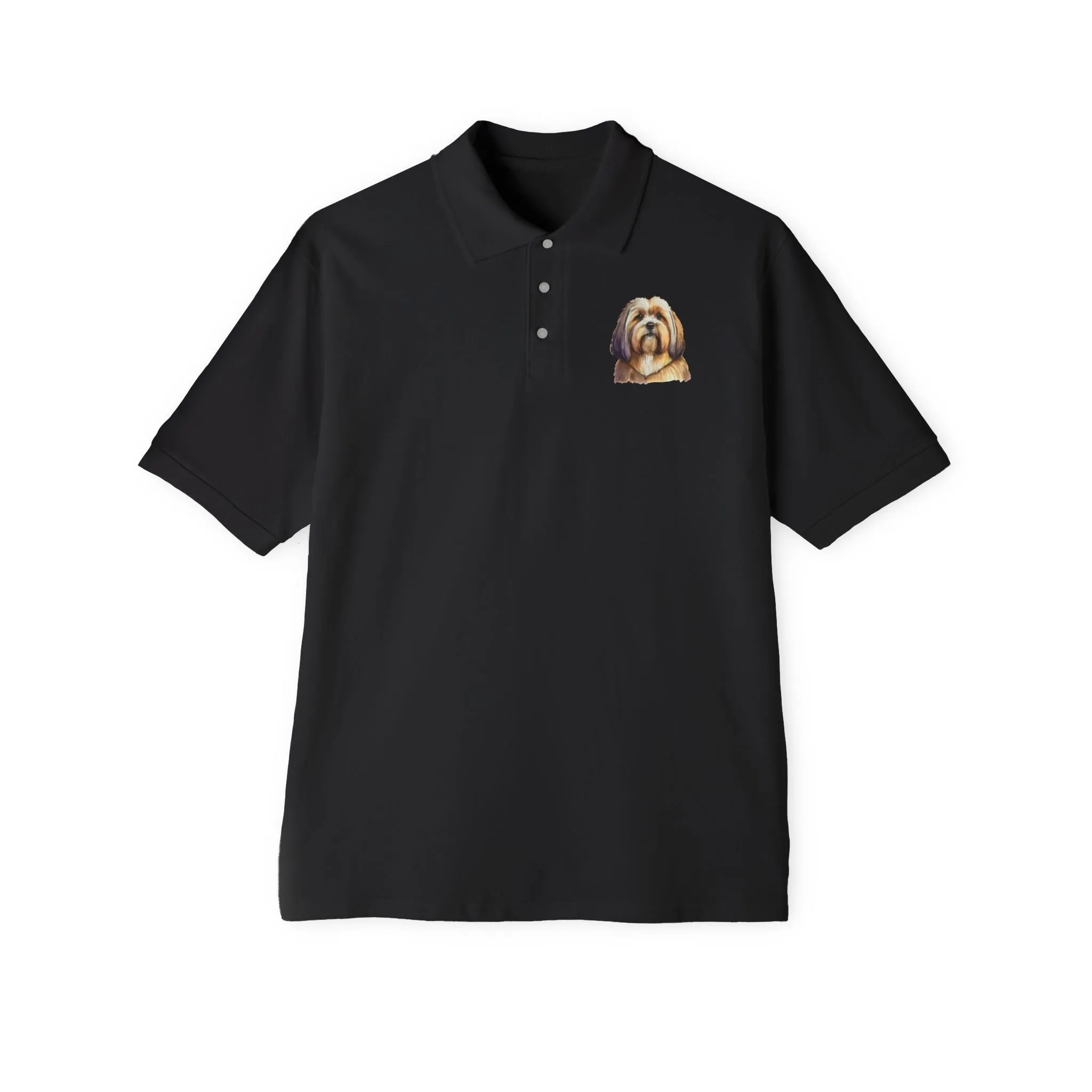 Lhasa Apso Men's Piqu Polo Shirt