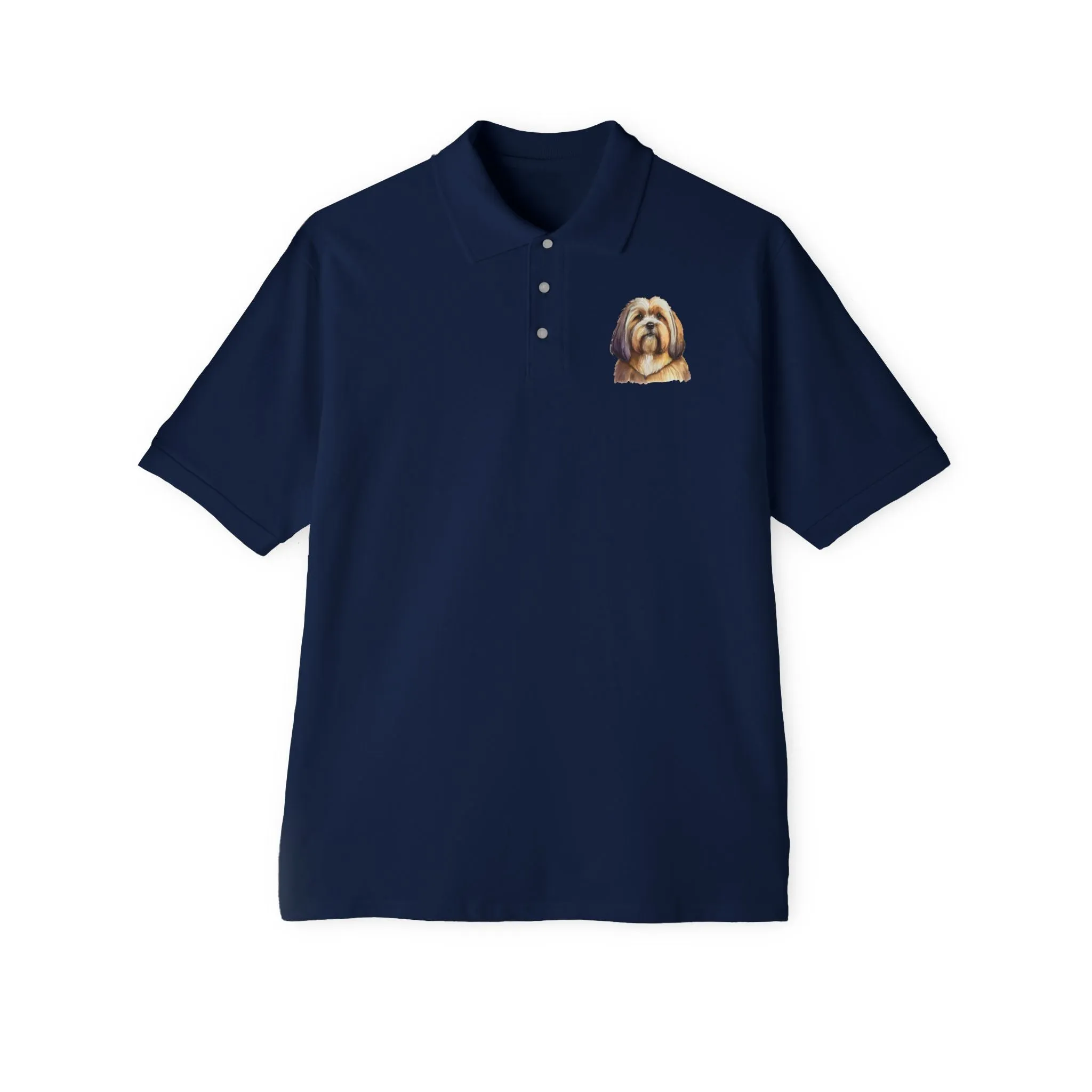 Lhasa Apso Men's Piqu Polo Shirt