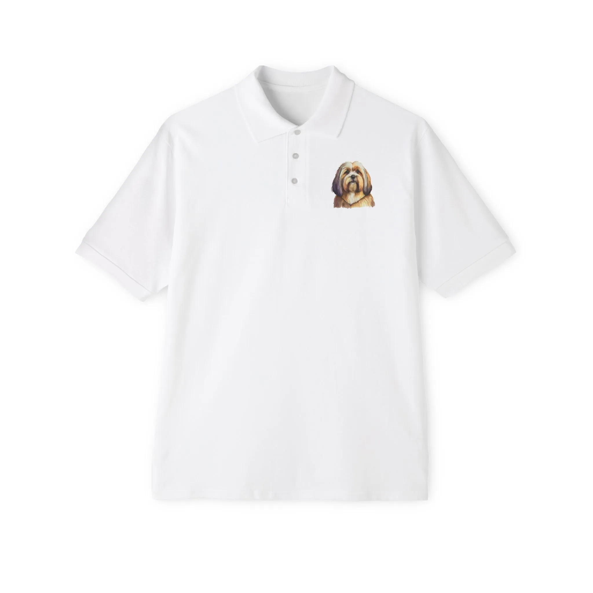 Lhasa Apso Men's Piqu Polo Shirt