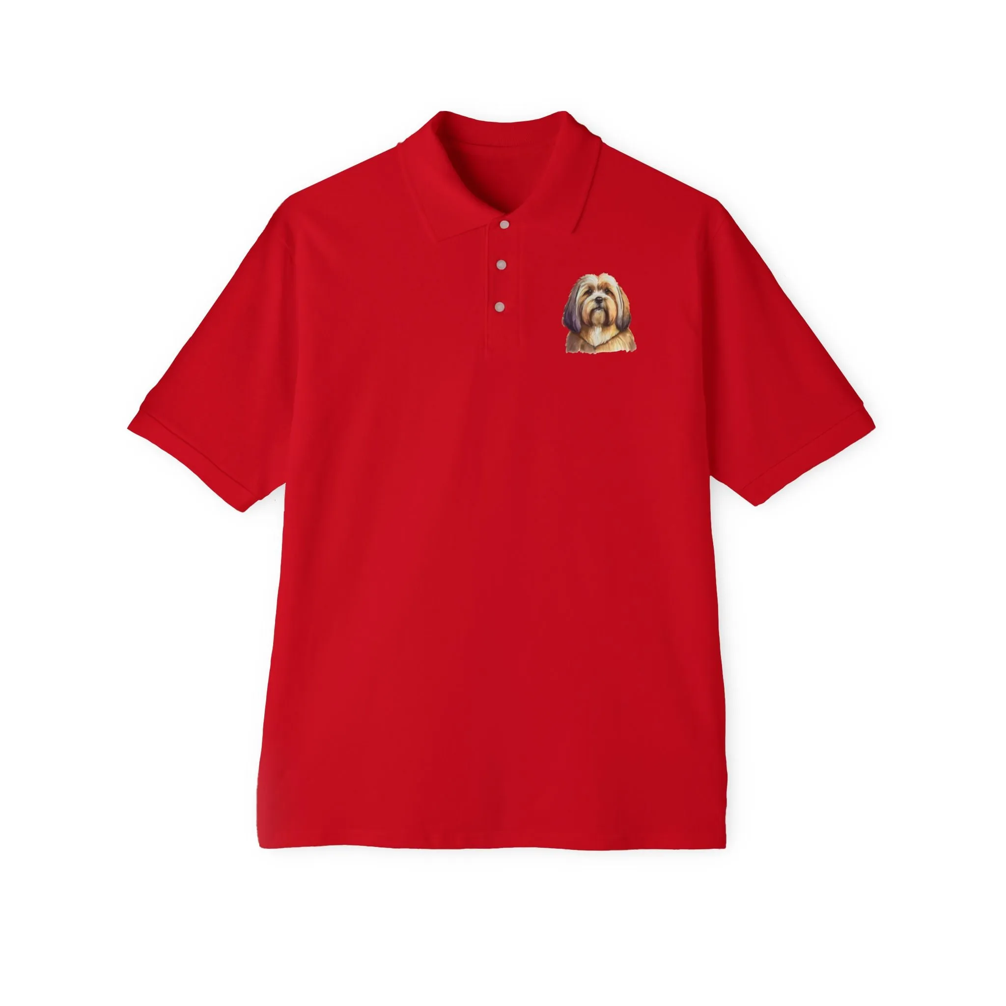 Lhasa Apso Men's Piqu Polo Shirt