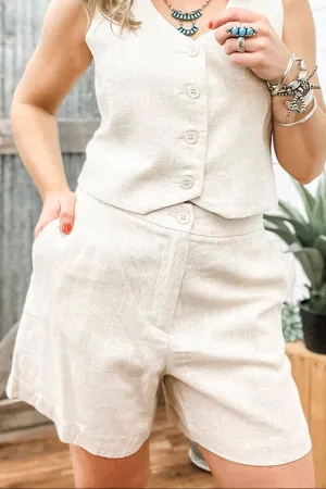 Light Beige Chino Shorts