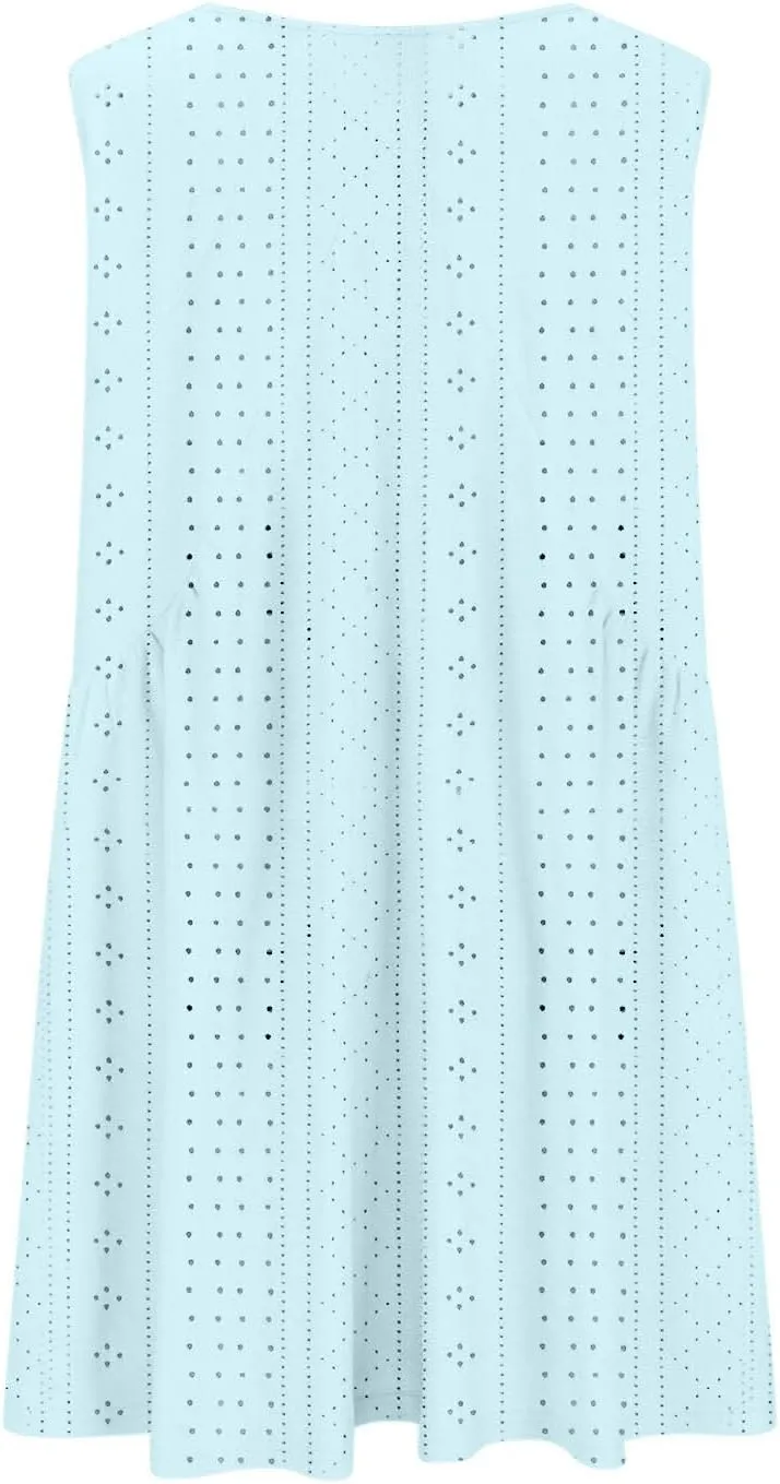 Light Blue Mini Dress Sleeveless Maternity Casual Dress Outfits for Women Wrap Mini Dresses Women Casual V Neck Dress