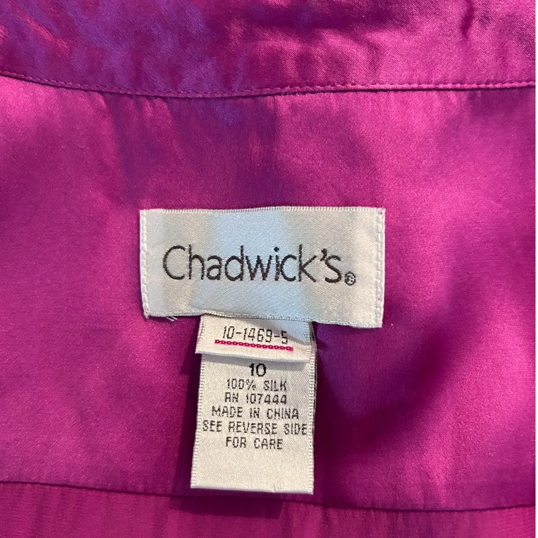 Luxurious Purple 100% Silk Sleeveless Button-Down Blouse