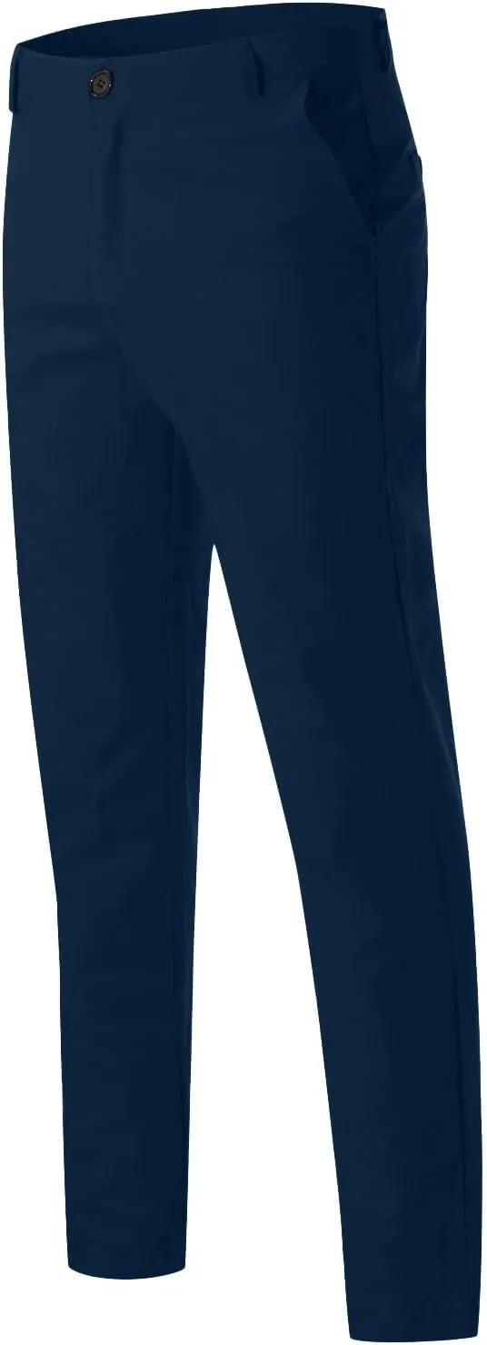 Men's Chino Pants Casual Stretch Waist Tapered Trousers with Pockets Loose Fit Joggers Pockets Tapered Sweatpants