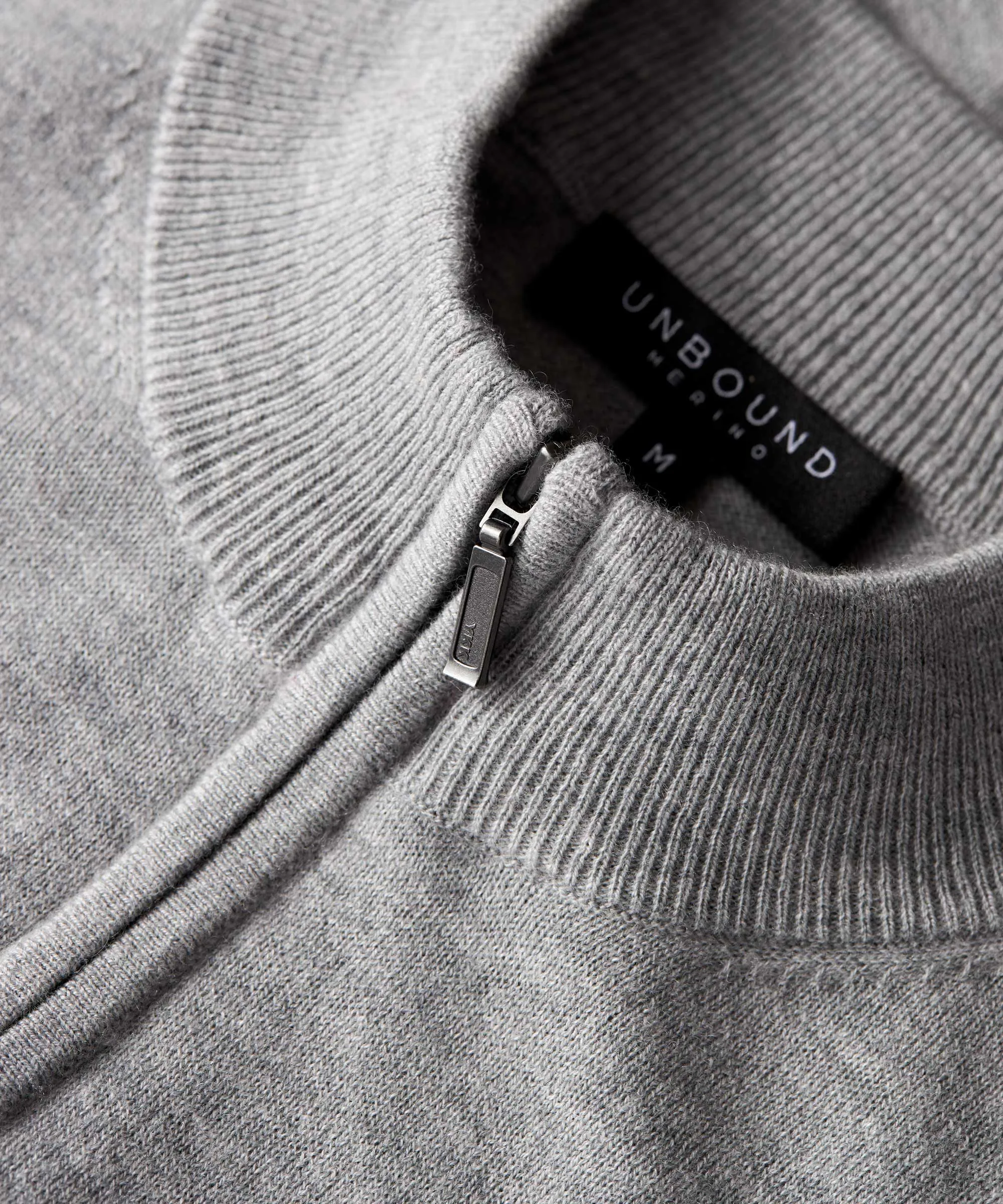 Men's Merino Cashmere Quarter Zip Sweater