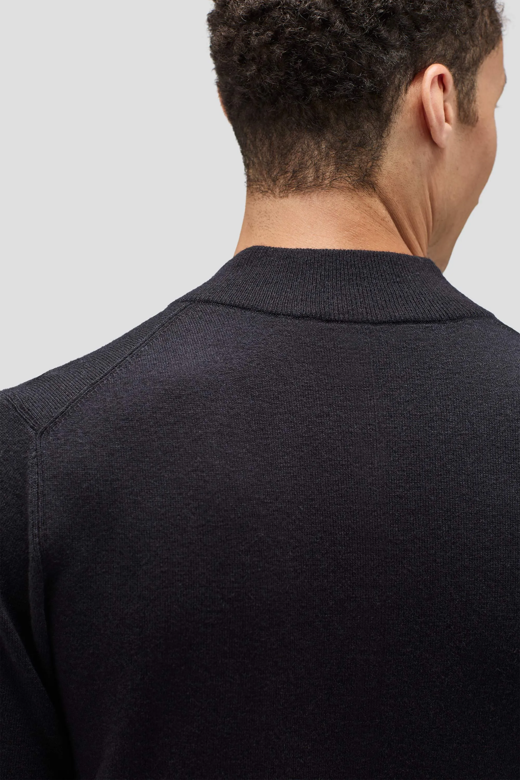 Men's Merino Cashmere Quarter Zip Sweater