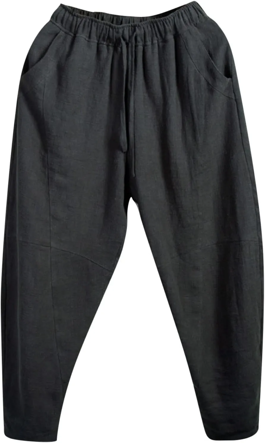 Mens Sweatpants with Pockets Big and Tall Comfortable Loose Fleece Joggers Mens Cargo Pants Casual Drawstring Joggers