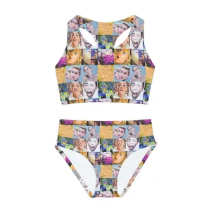 Miley Cyrus & Her Dead Petz Mosaic Girls Two Piece Swimsuit