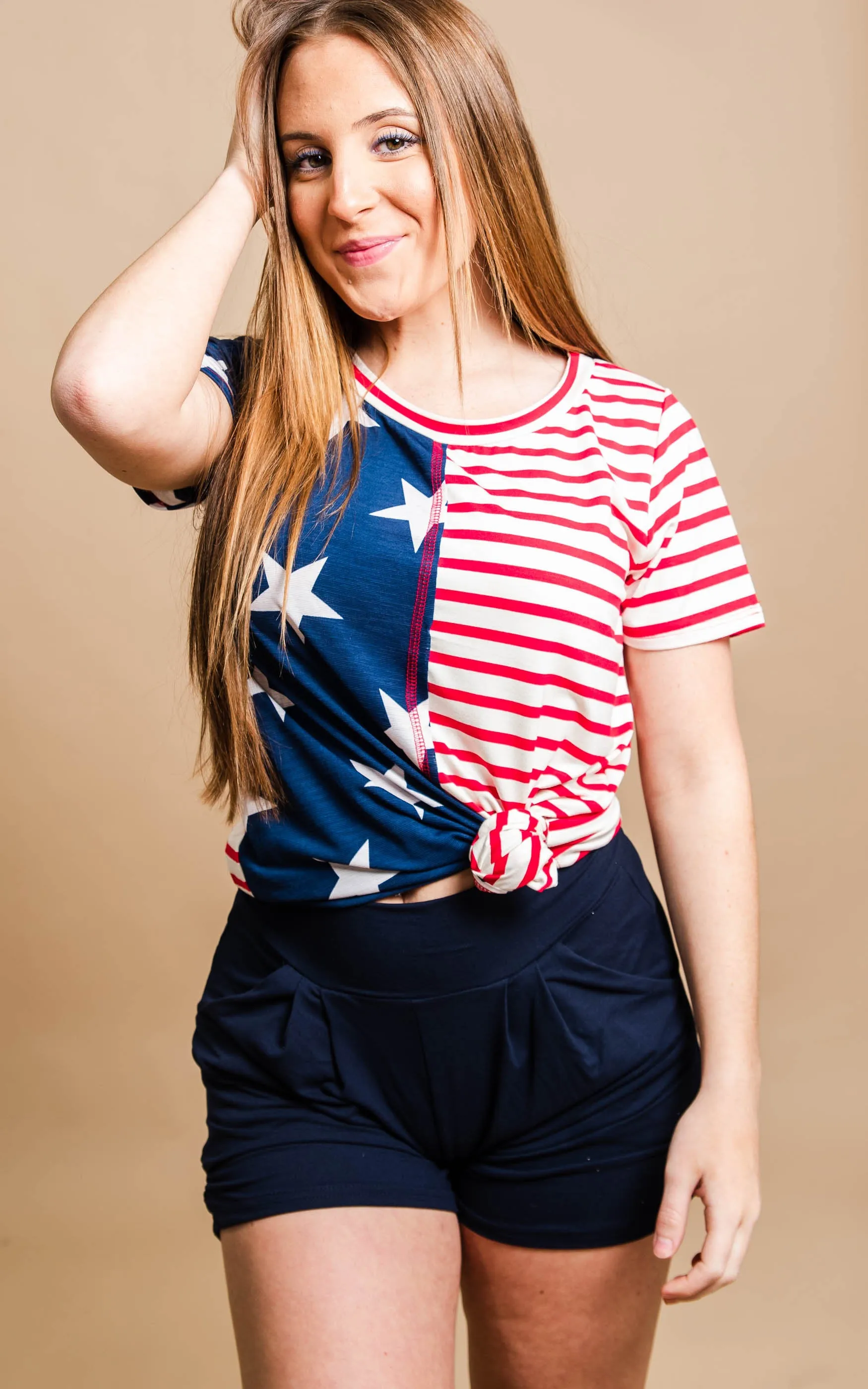 Navy Harem Shorts