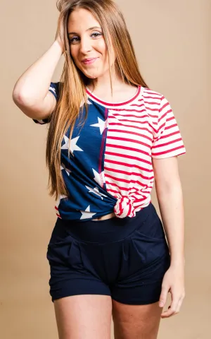 Navy Harem Shorts