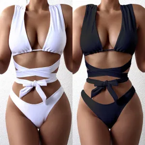 New Strappy Cut-out Sexy Triangle Bikini Swimwear