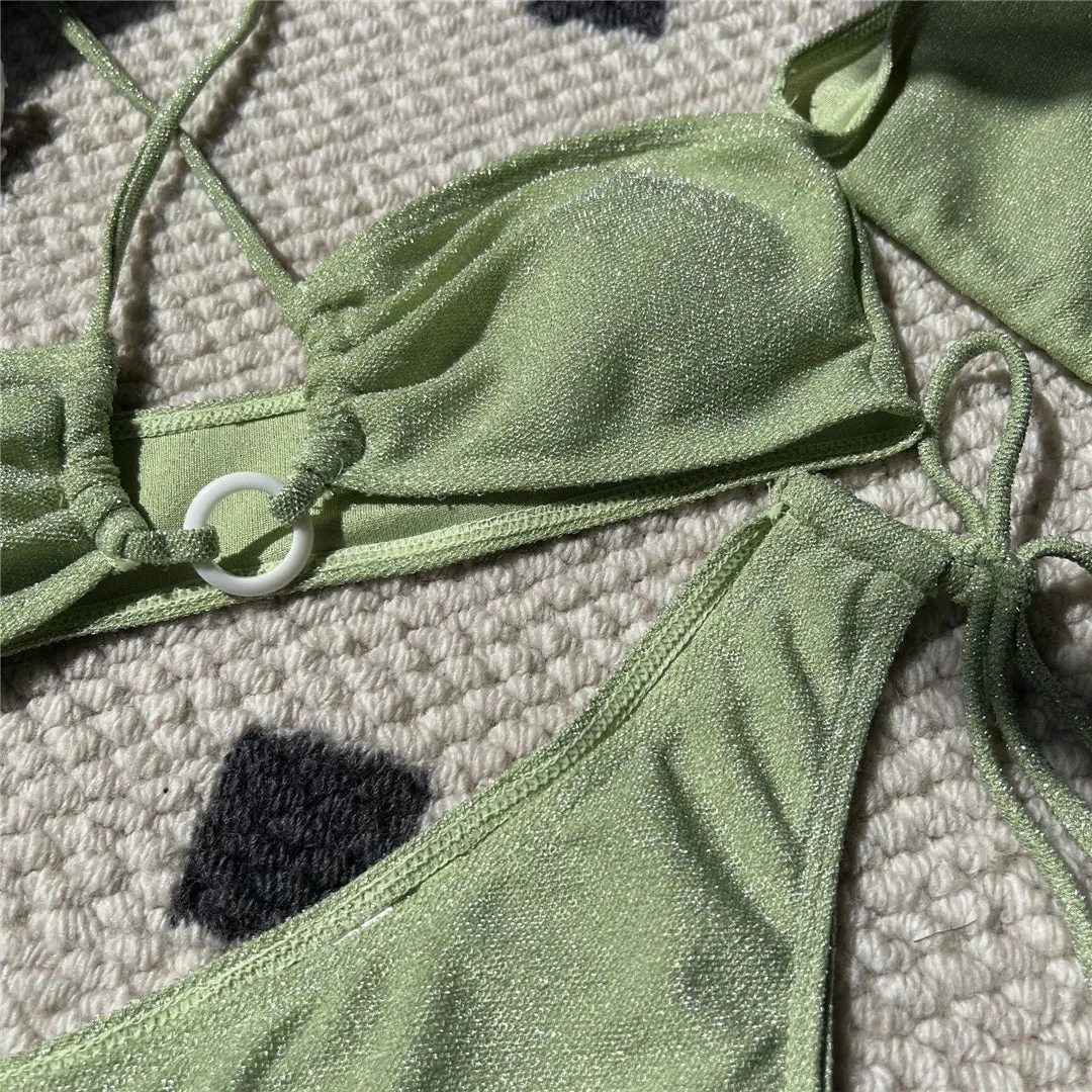 Nikki Glitter Sparkling With Oversleeves Bikini