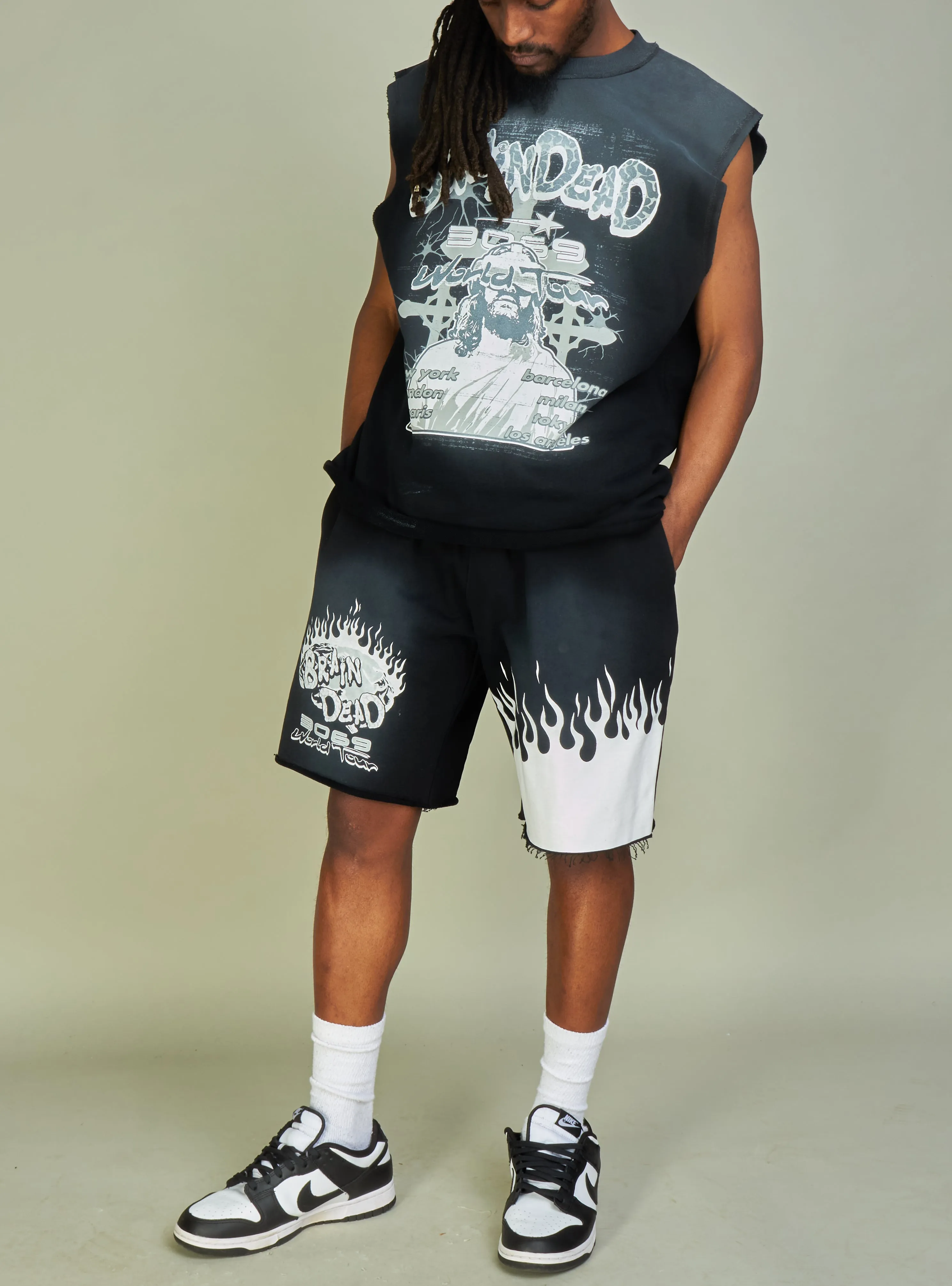 NME Shorts - Woodard - Black, White And Grey - 623