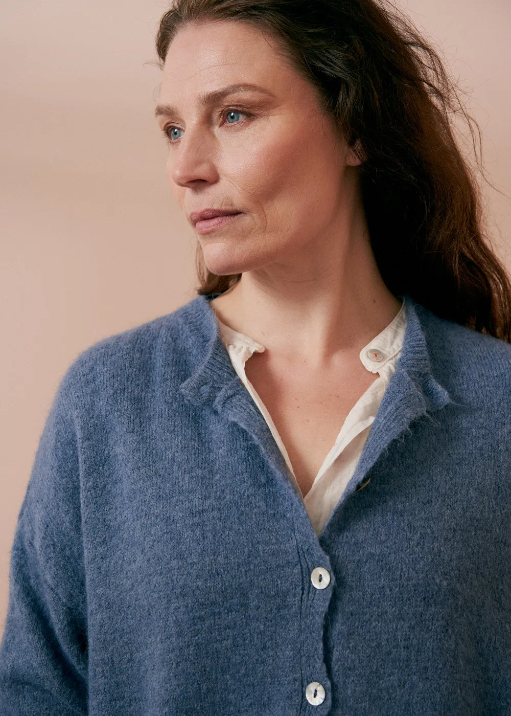 OLLIE CARDIGAN - BLUE GREY