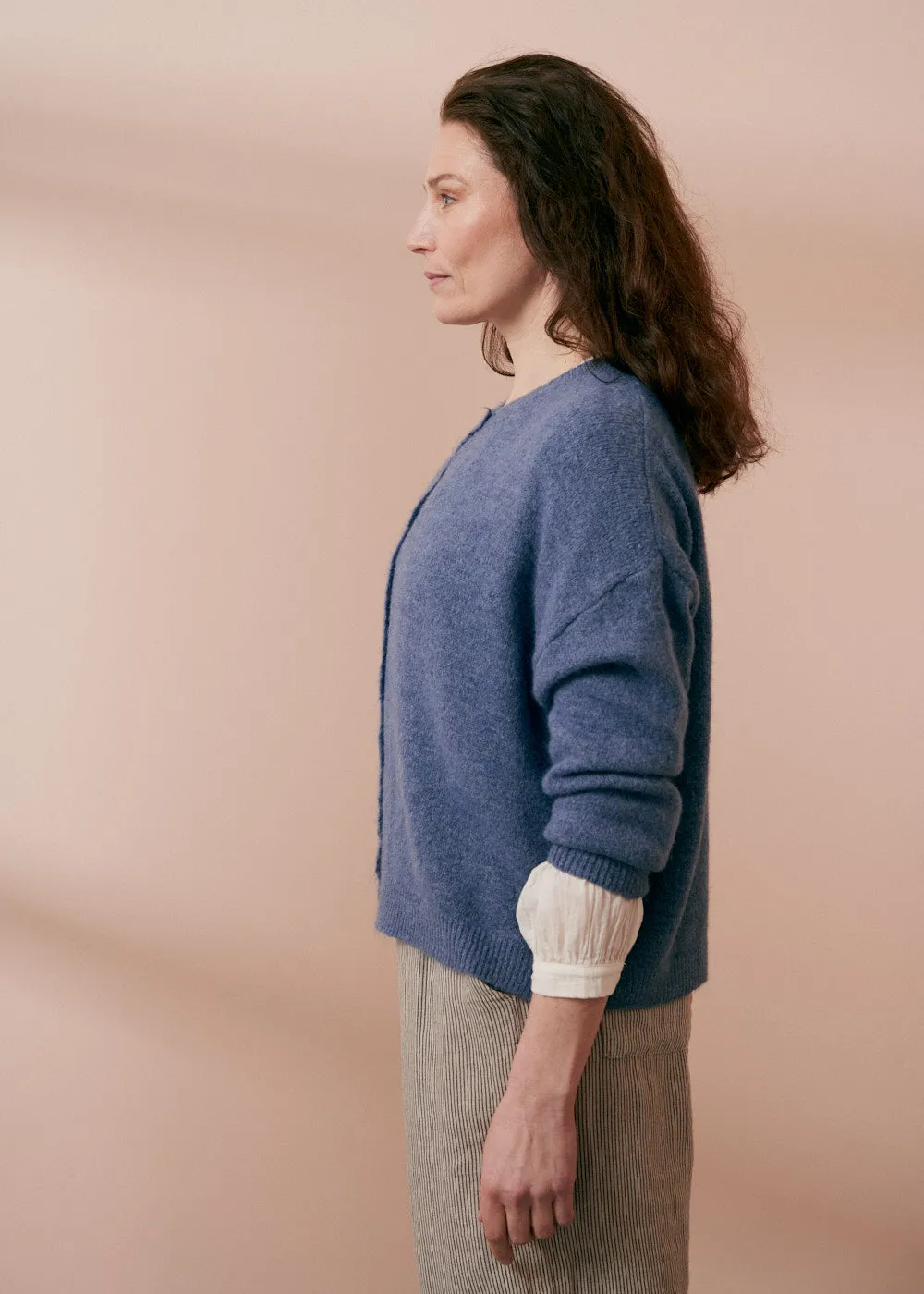 OLLIE CARDIGAN - BLUE GREY