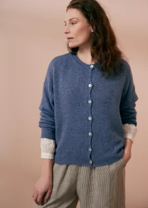 OLLIE CARDIGAN - BLUE GREY