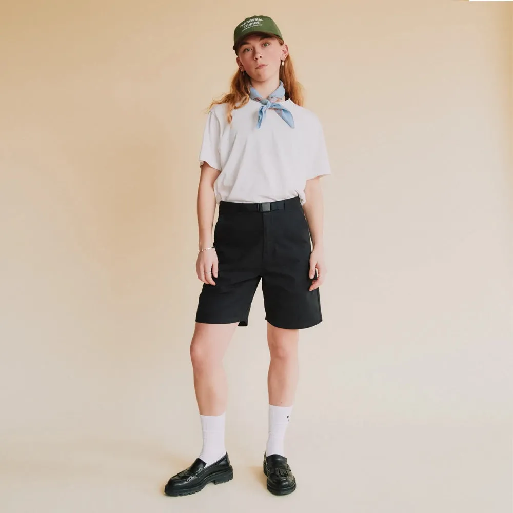 PAS NORMAL STUDIOS Off Race Cotton Twill Shorts - Black