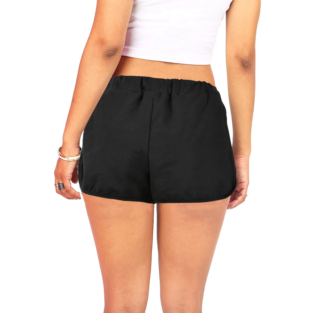 Pink Frangipani Drawstring Shorts